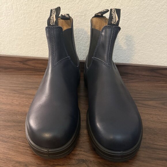New Navy Blundstone Original 2246 Chelsea Genuine Leather Boots US M 9.5 - Picture 4 of 10